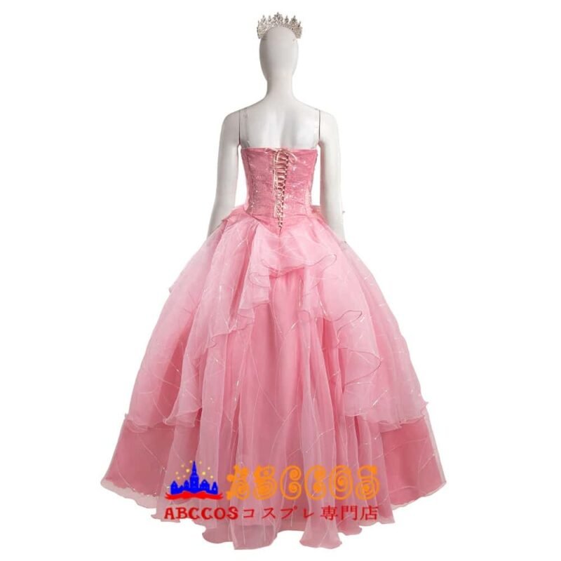 Wicked: Part I Madame morrible Galinda Upland/Glinda Pink wedding dress cosplay costume