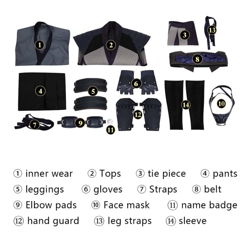 Mortal Kombat 1 smoke cosplay costume Mortal Kombat 1 smoke cosplay costume