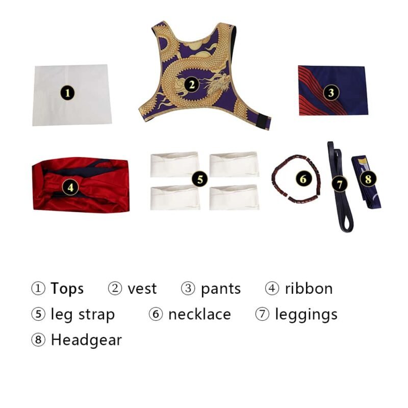 Mortal Kombat 1 MK1 LIU KANG cosplay costume