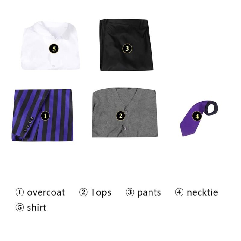 Wednesday The Addams Family Nevermore Academy uniform Eugene Otinger cosplay costume Wednesday The Addams Family Nevermore Academy uniform Eugene Otinger cosplay costume