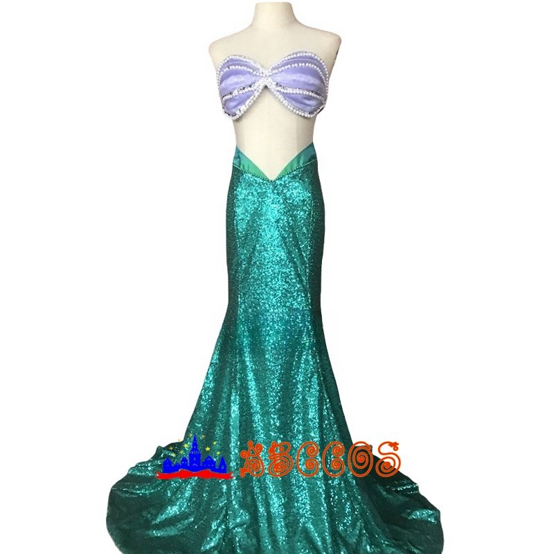 Disney The Little Mermaid Ariel princess dress cosplay costume