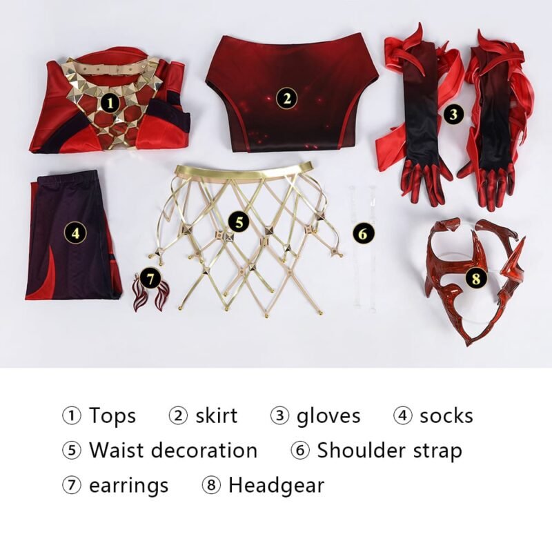 Marvel Rivals Scarlet Witch cosplay costume Marvel Rivals Scarlet Witch cosplay costume