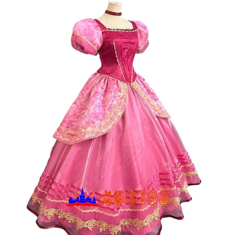Disney Cinderella Sister Matching Princess Dress - Red Version Performance Cosplay Costume