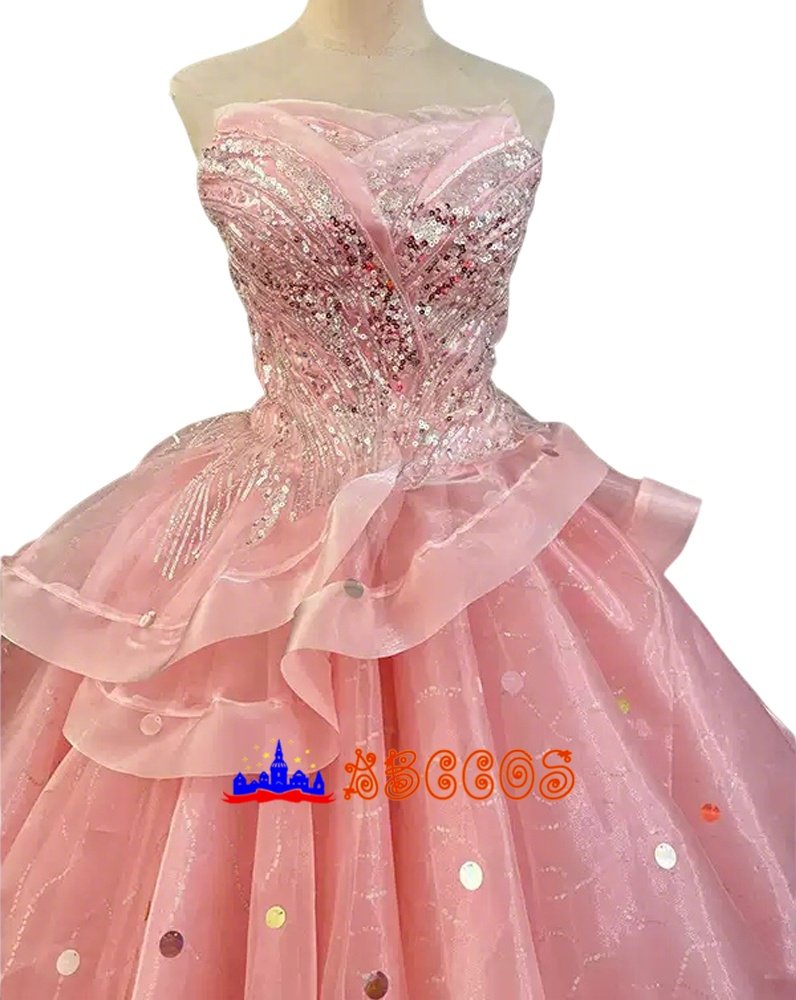 Wicked: The Two Witches Galinda Upland/Glinda Christmas Cosplay Costume Princess Style Cosplay Costume