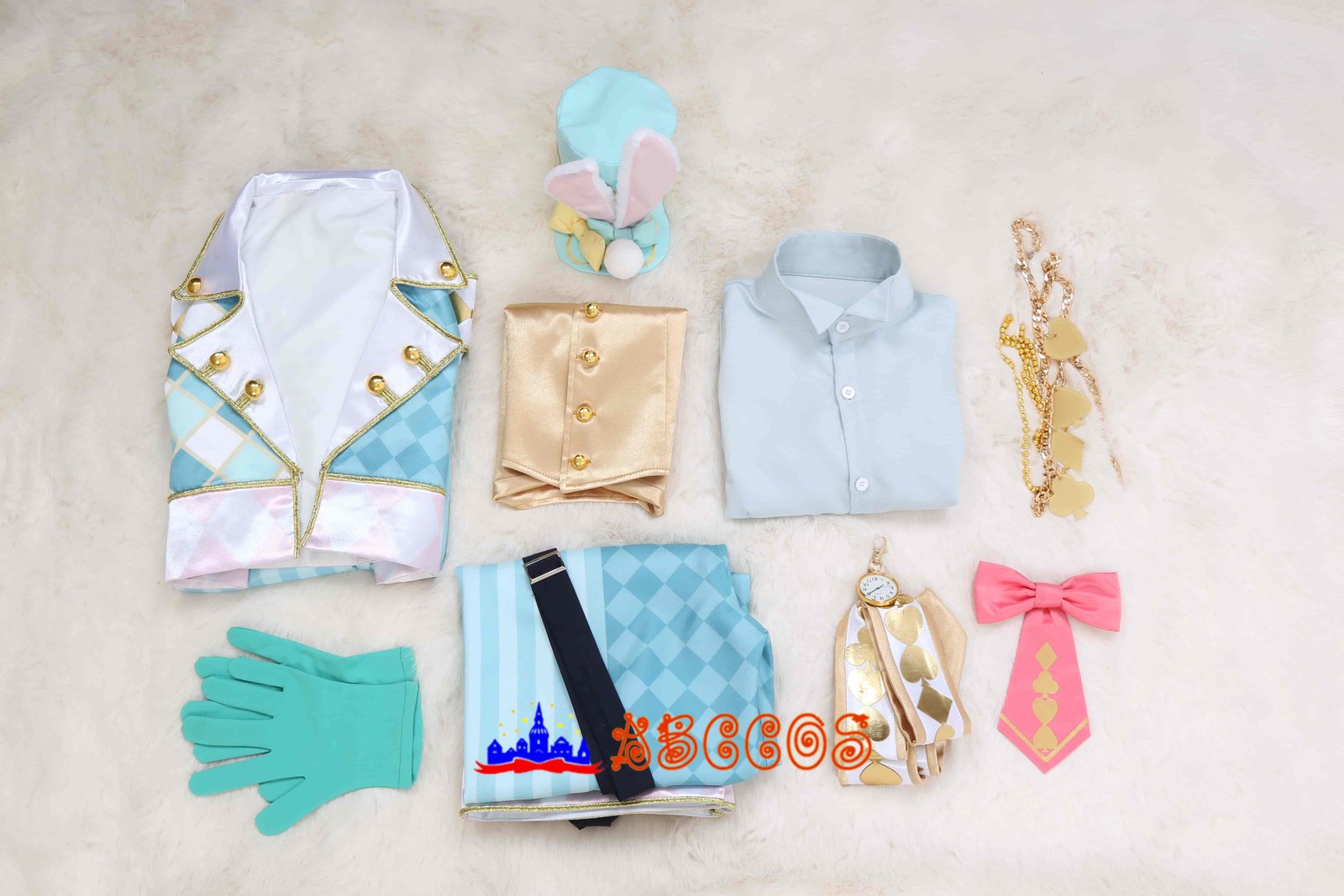 Disney Twisted-Wonderland Rose Kingdom’s White Rabbit Festival Floyd Leech cosplay costume-ABCcosplay